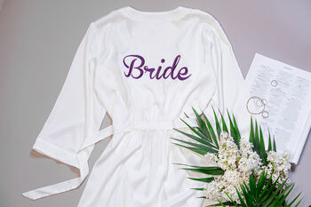 Long Satin Robes For Brides And Bridesmaids, 11 of 12