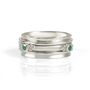 Rajalita Love Emerald Silver Spinning Ring, thumbnail 3 of 12