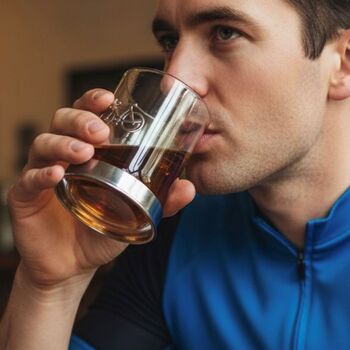 Personalised Cycling Glass With Motif And Engraved Collar, 5 of 12