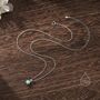 Tiny Aqua Green Opal Pendant Necklace, thumbnail 6 of 11