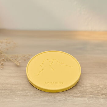 Aquarius Star Sign Christmas Gift Zodiac Coaster, 7 of 11
