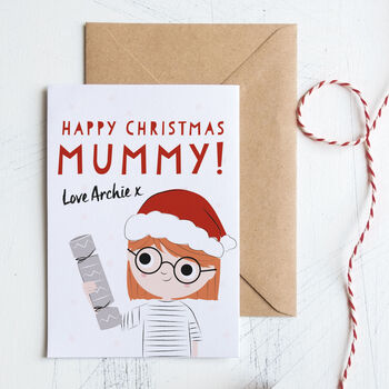 Customised Mummy Christmas Card, 6 of 6