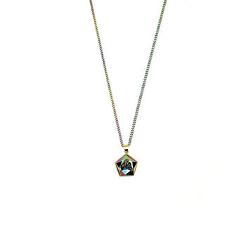 Rainbow Pentalpha Quartz Crystal Necklace, 3 of 3