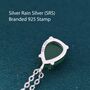 Sterling Silver Genuine Green Onyx Pear Necklace, thumbnail 6 of 11