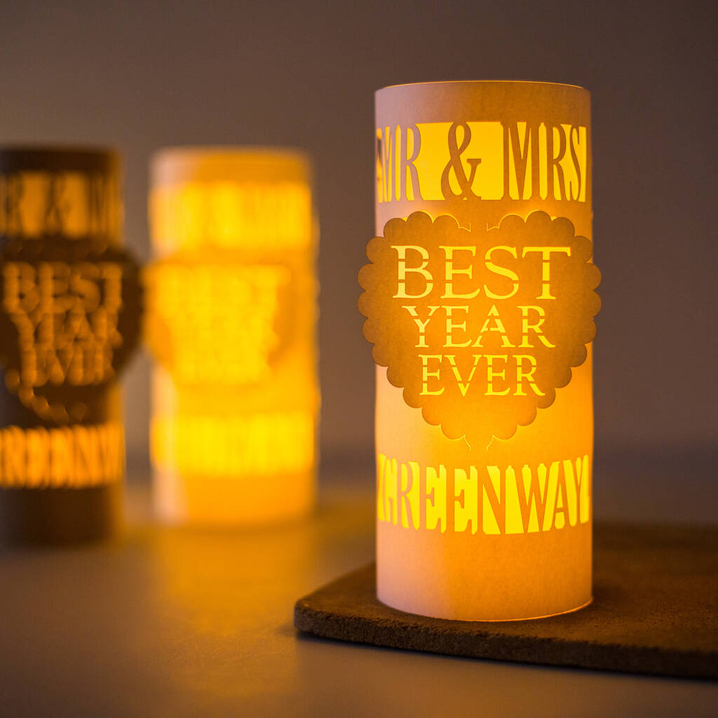 1st Anniversary Best Year Ever Personalised Lantern, 1 of 6