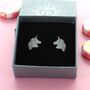 Unicorn Detail Stud Earrings, thumbnail 1 of 2