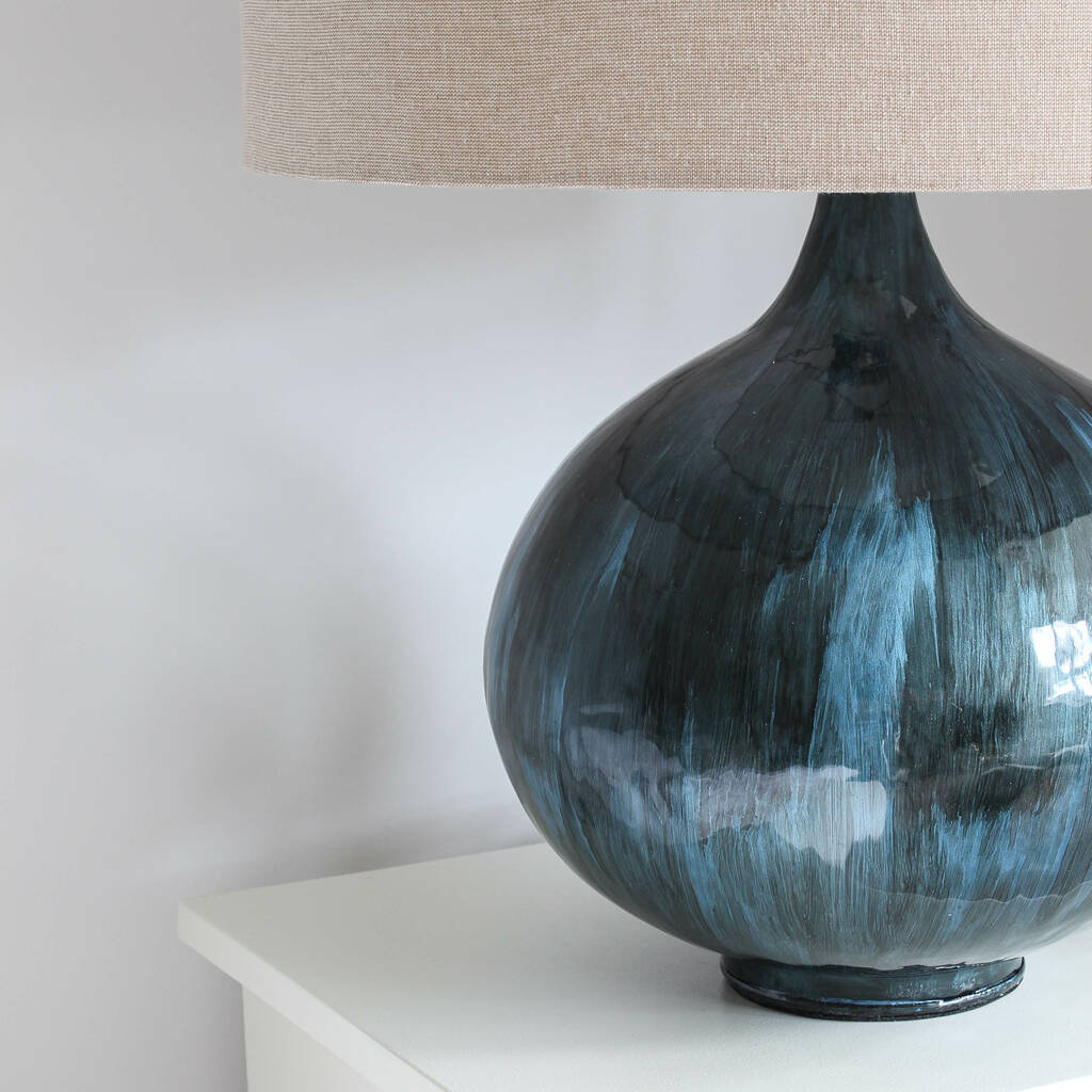 Blue Abstract Table Lamp By Marquis & Dawe