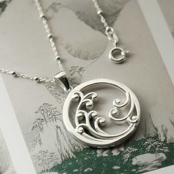 Sterling Silver Wild Waves Necklace, 2 of 7