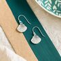 Sterling Silver Shell Drop Earrings, thumbnail 6 of 9