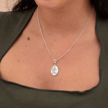 Personalised Sterling Silver St. Christopher Necklace, 4 of 5
