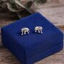 Sterling Silver Elephant Earrings, thumbnail 2 of 6