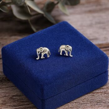 Sterling Silver Elephant Earrings, 2 of 6