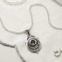 Sterling Silver Gemstone Victorian Necklace, thumbnail 2 of 12