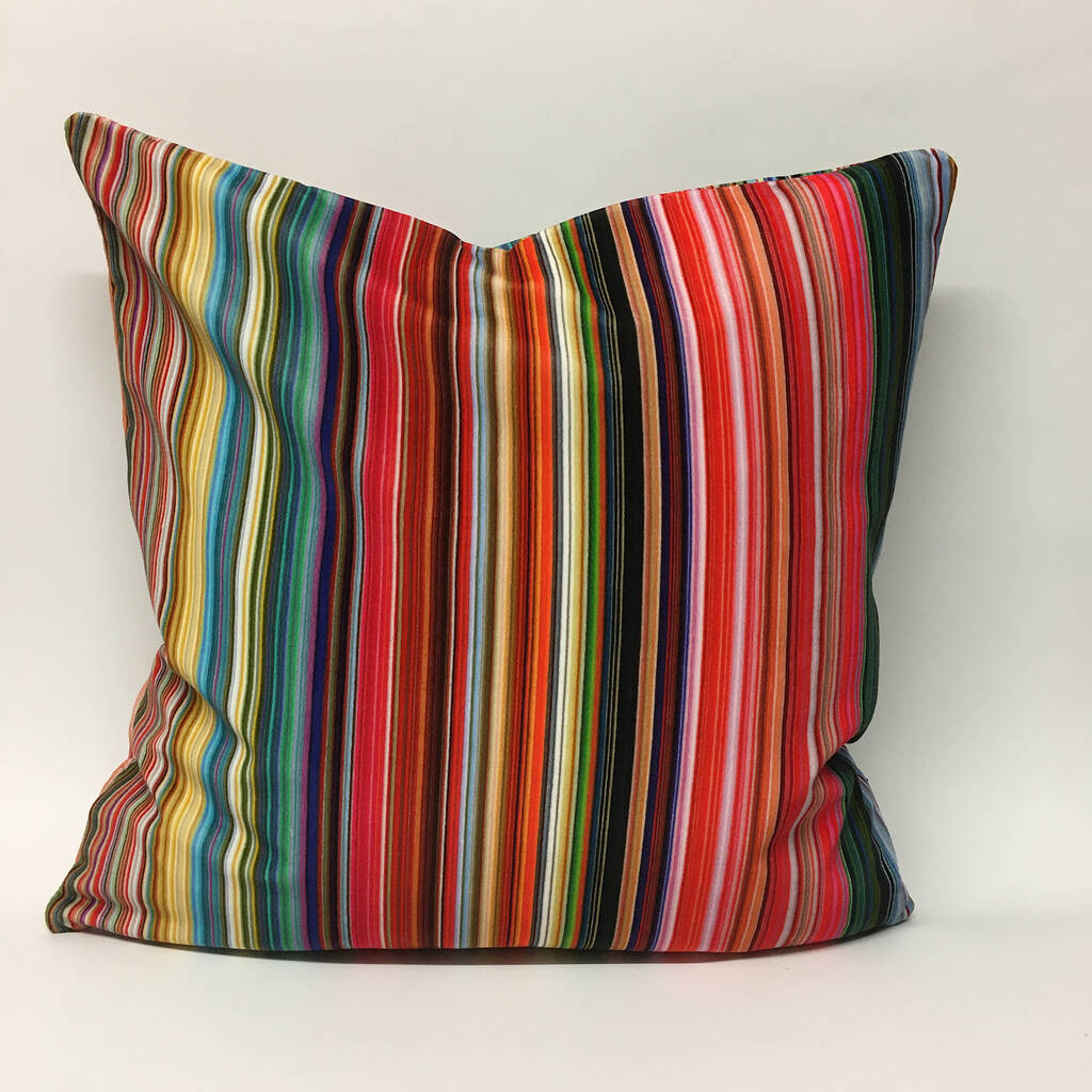 Fine Stripe Velvet Cushion, 1 of 5