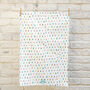 Colourful Hand Drawn Dotty Cotton Tea Towel, thumbnail 1 of 4