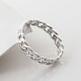 Sterling Silver Curb Chain Ring, thumbnail 6 of 7