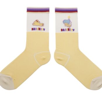 Summer Sanrio Yellow Rabbit Mid Calf Socks For Friends, 3 of 5