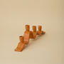 Handmade Orange Wavy Ceramic Candelabra For Four Candles, thumbnail 6 of 9