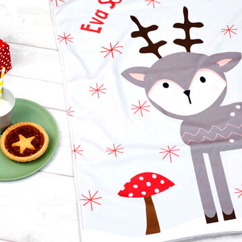 Personalised Baby's First Christmas Reindeer Blanket, 2 of 2