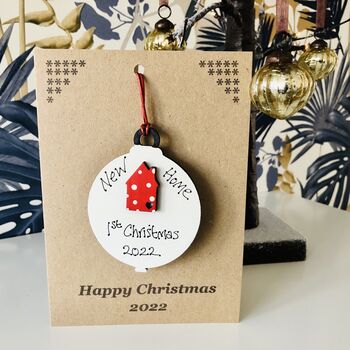1st Christmas New Home 2025 Bauble Card, 3 of 5