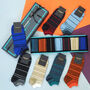 Father’s Day Trainer Men Socks Gift Box – Retro Stripe, thumbnail 1 of 3