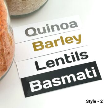 Custom Pantry Label Stickers For Kitchen Storage Jars, 6 of 9