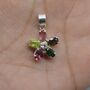 Tourmaline Silver Pendant Necklace: October Birthstone, thumbnail 9 of 9