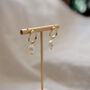 24ct Gold Plated Stud Freshwater Pearl Earrings, thumbnail 4 of 5