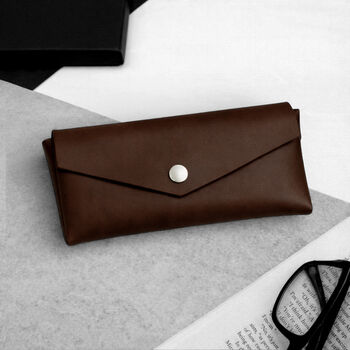 Handmade Pointed Leather Hard Glasses Case, 3 of 5