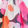 Organic Cotton Pink Retro Floral Scarf, thumbnail 3 of 3