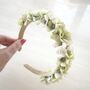 Green And White Silk Flower Crown, thumbnail 4 of 4