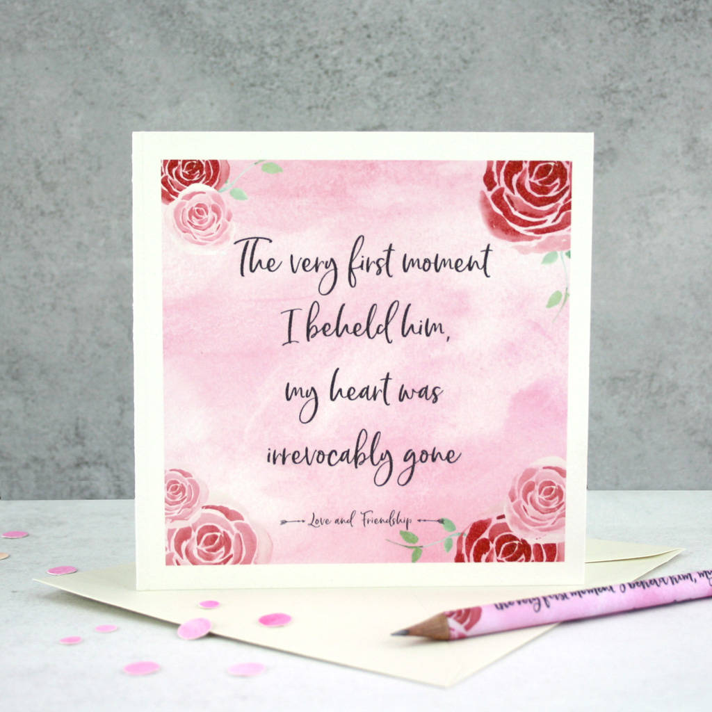Jane Austen Literary Anniversary Card By six0six design