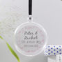 Personalised Heart Pattern 'Anniversary' Flat Bauble, thumbnail 2 of 5
