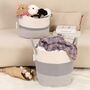 Cotton Rope Collapsible Laundry Storage Basket Hamper, thumbnail 2 of 6