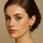 Teardrop Two Way Ear Jacket Rose Gold Plated Earrings, thumbnail 1 of 4