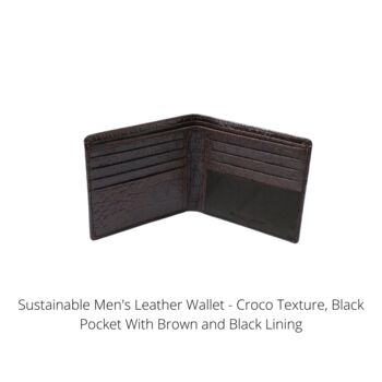 Sustainable Men's Leather Wallet, 9 of 11