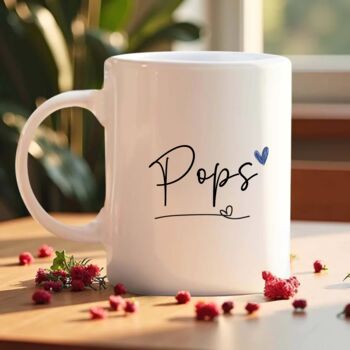 Personalised Script Dad Mug – Minimalist Father’s Day Gift With Heart Detail, 6 of 9