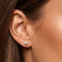 Women's 3mm Solitaire Round Stone Earrings – Screw Back In 18k Gold, thumbnail 1 of 4