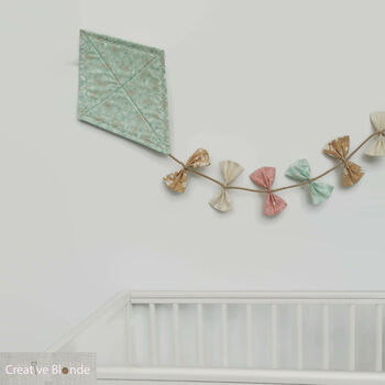 Personalised Baby Nursery Decor,Cream Kite Wall Hanging, 12 of 12