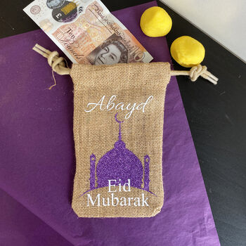 Eid Personalised Money Gift Bag Or Mini Sweet Gift, 3 of 4