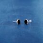 Black Onyx Greek Mythology Unisex Stud Earrings, thumbnail 9 of 11