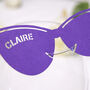Personalised Sunglasses Wine Glass Place Card, thumbnail 2 of 3