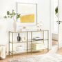 Console Table Coffee Table Tempered Glass Shelves, thumbnail 3 of 12