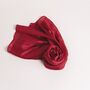 100% Mulberry Silk Scarf, Deep Red, Burgundy, thumbnail 4 of 7