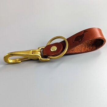 Brown Leather Whippet Collar Can Be Personalised, 5 of 9