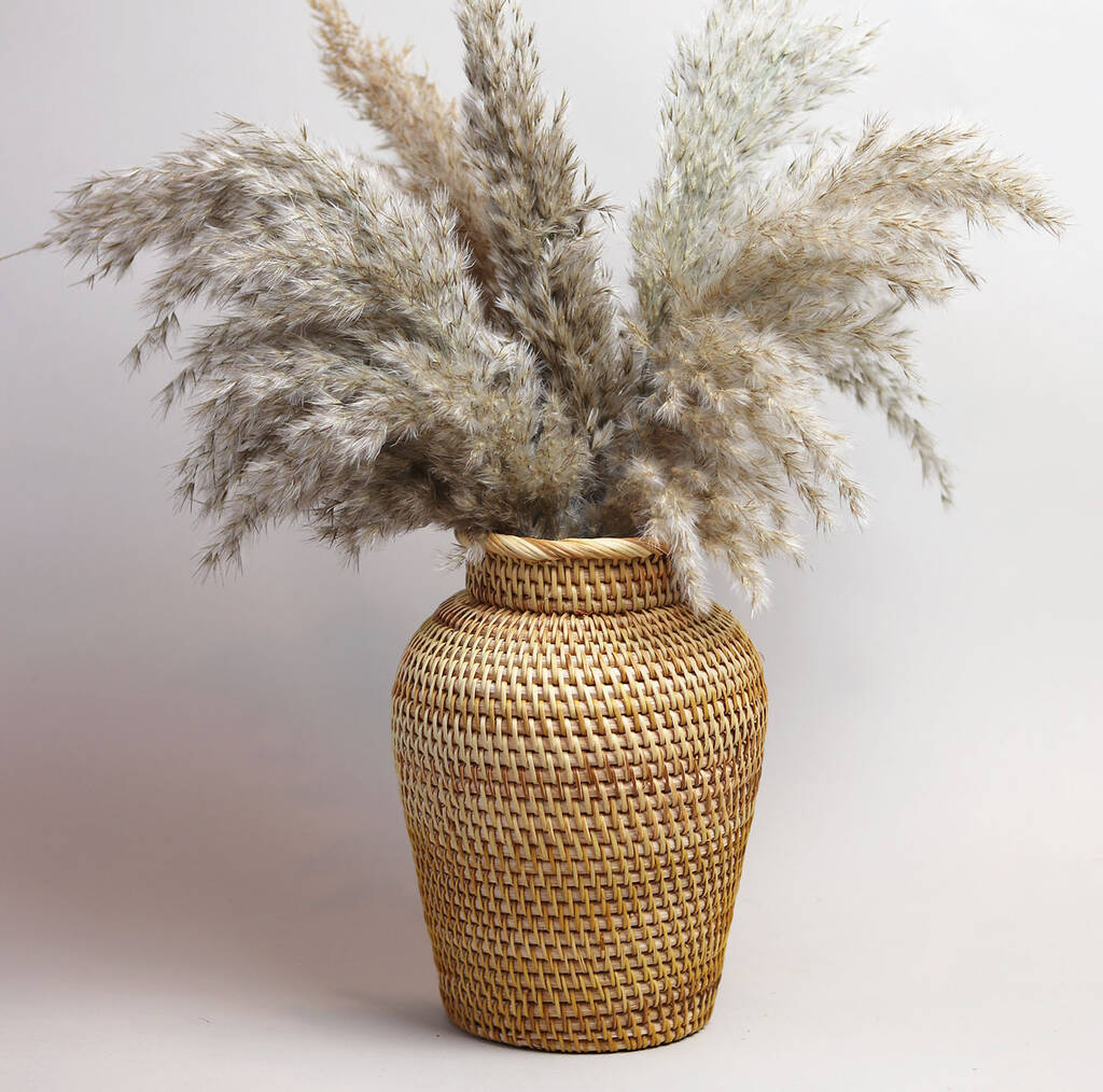 Rattan Hand Woven Vase By Sun and Day | notonthehighstreet.com