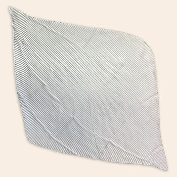 Silver Colour Pleated Silky Scarf, 4 of 4