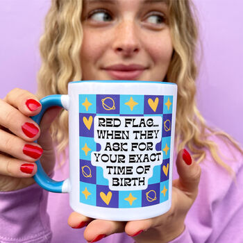 Funny Red Flag Quote Slogan Valentines Mug, 4 of 7
