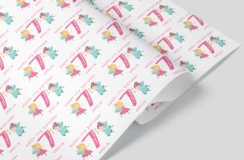 Personalised 7th Birthday Fairy Wrapping Paper, 2 of 2