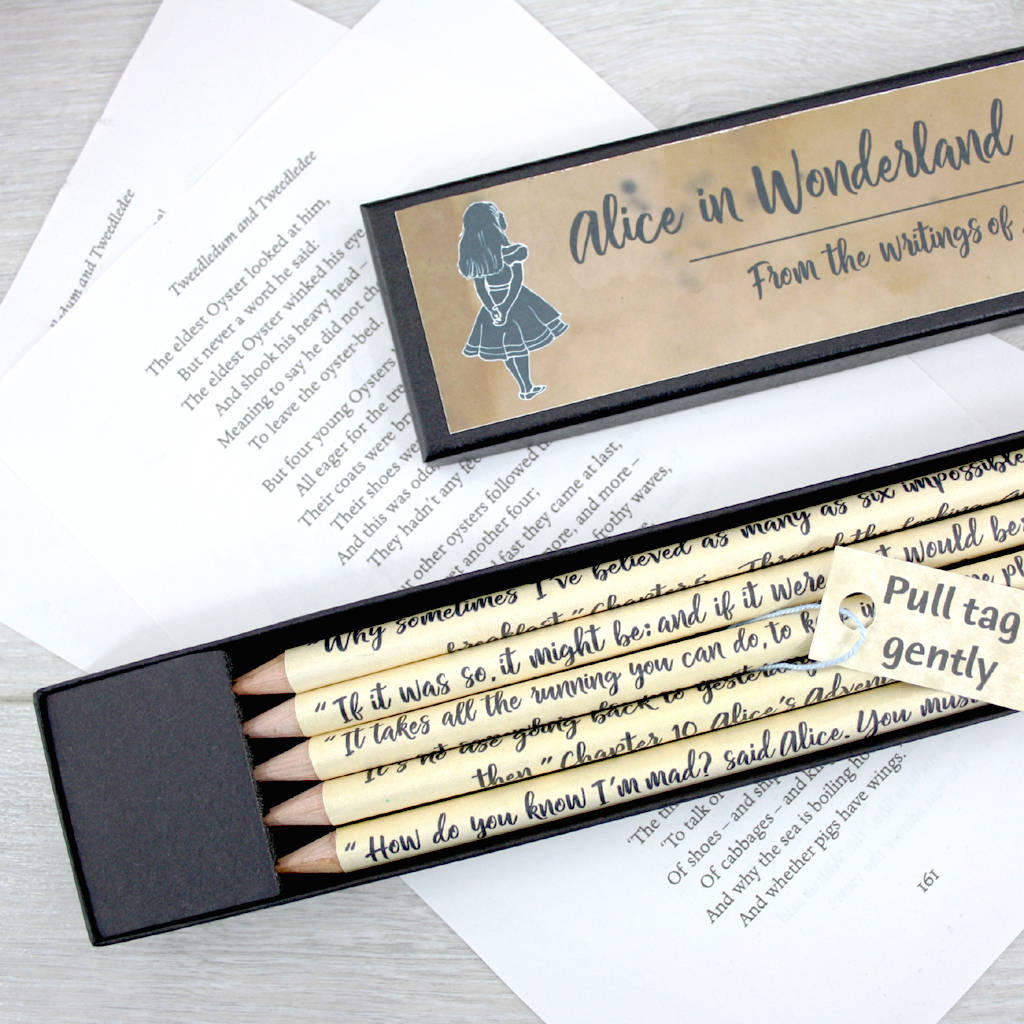 Alice In Wonderland Quote Pencils, 1 of 6